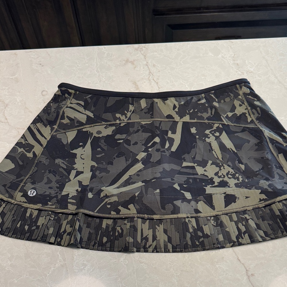 lululemon athletica Camouflage Tennis Skirt- worn once!!